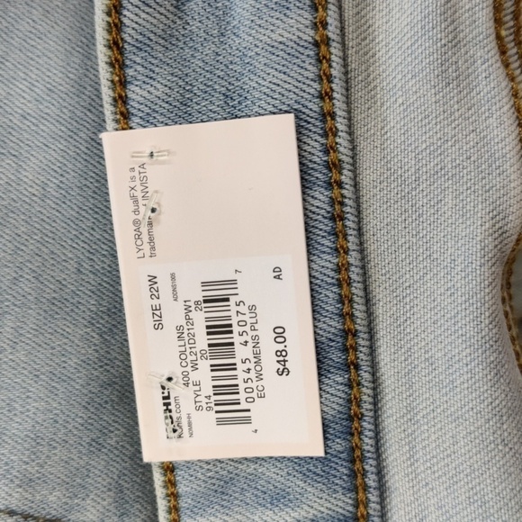 Lc Lauren Conrad Super HighRise Cut Off Button Fly Distressed Jean Shorts, 22W - Picture 12 of 13